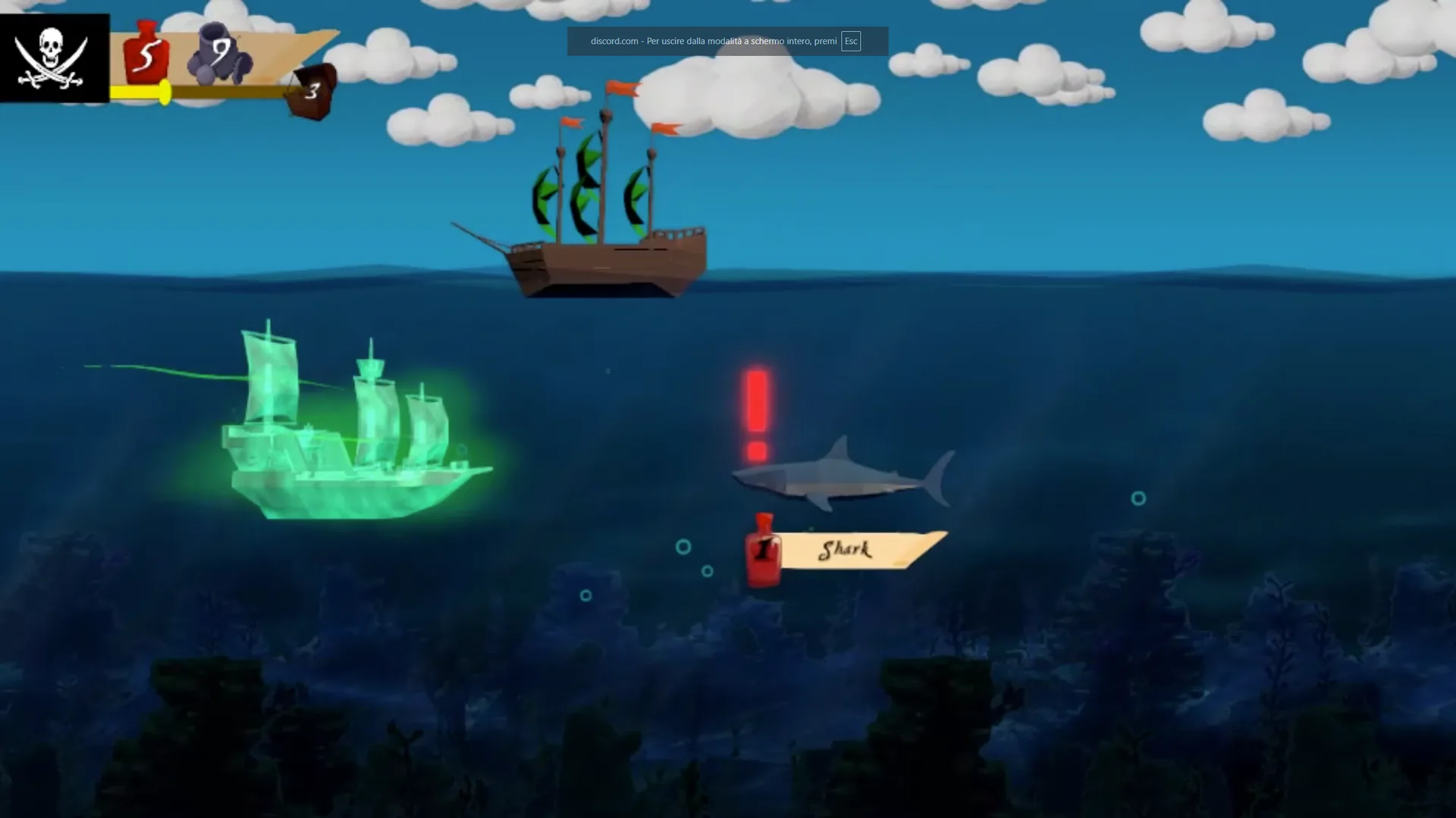 Fighting a sea monster